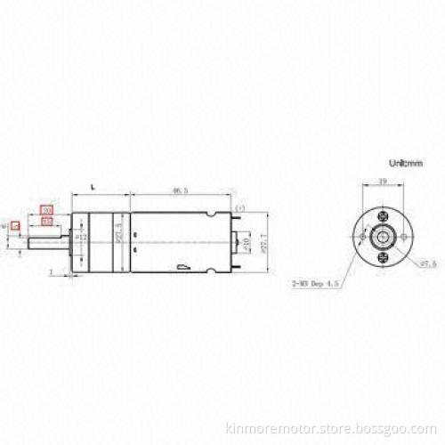 24V DC Motor for Dispenser/Robots/Coffee Machines/Toys, with 6mm Inline Shaft, 27.5mm Gearbox